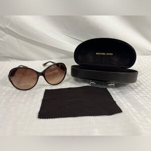 Michael Kors Brown Oversized Sunglasses w/ Case & Cloth